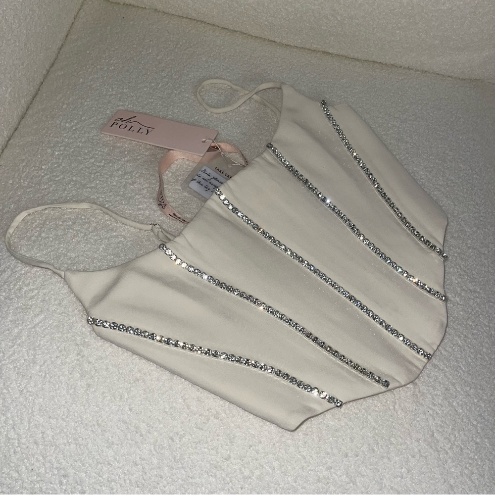 Cream/ivory corset top